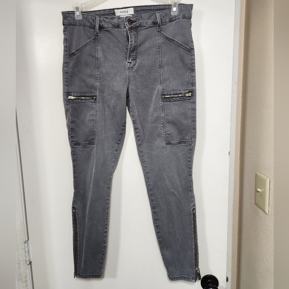 Gray stretchy jeans